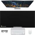 Oversized Desk Pad — PU Leather, Waterproof, Stitched Edges