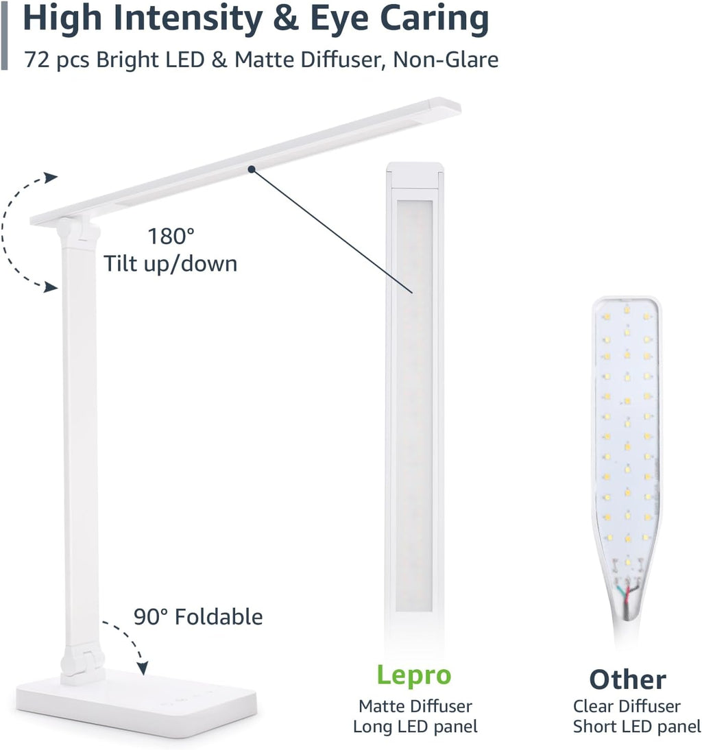 LED Desk Lamp — 5 Color Modes, Dimmable, Metal Design - Image 6
