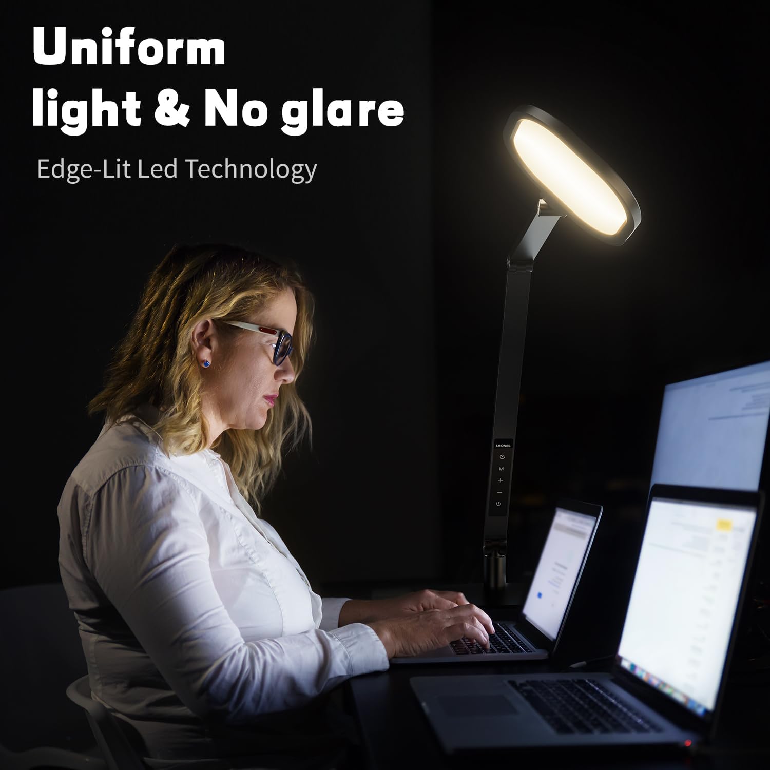 LED Desk Lamp — Swing Arm, Memory Function, Metal Build - Image 4