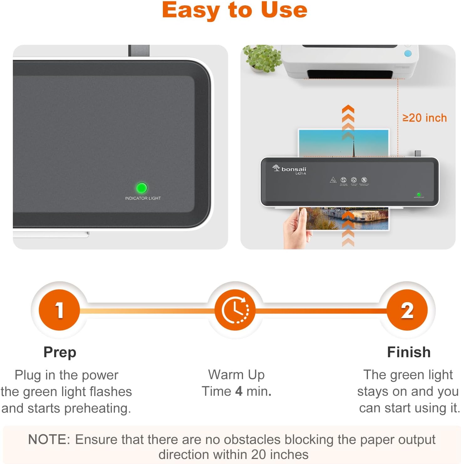Laminator Machine — 9-Inch, Quick Warm-Up, 5 Pouches Included - Image 5