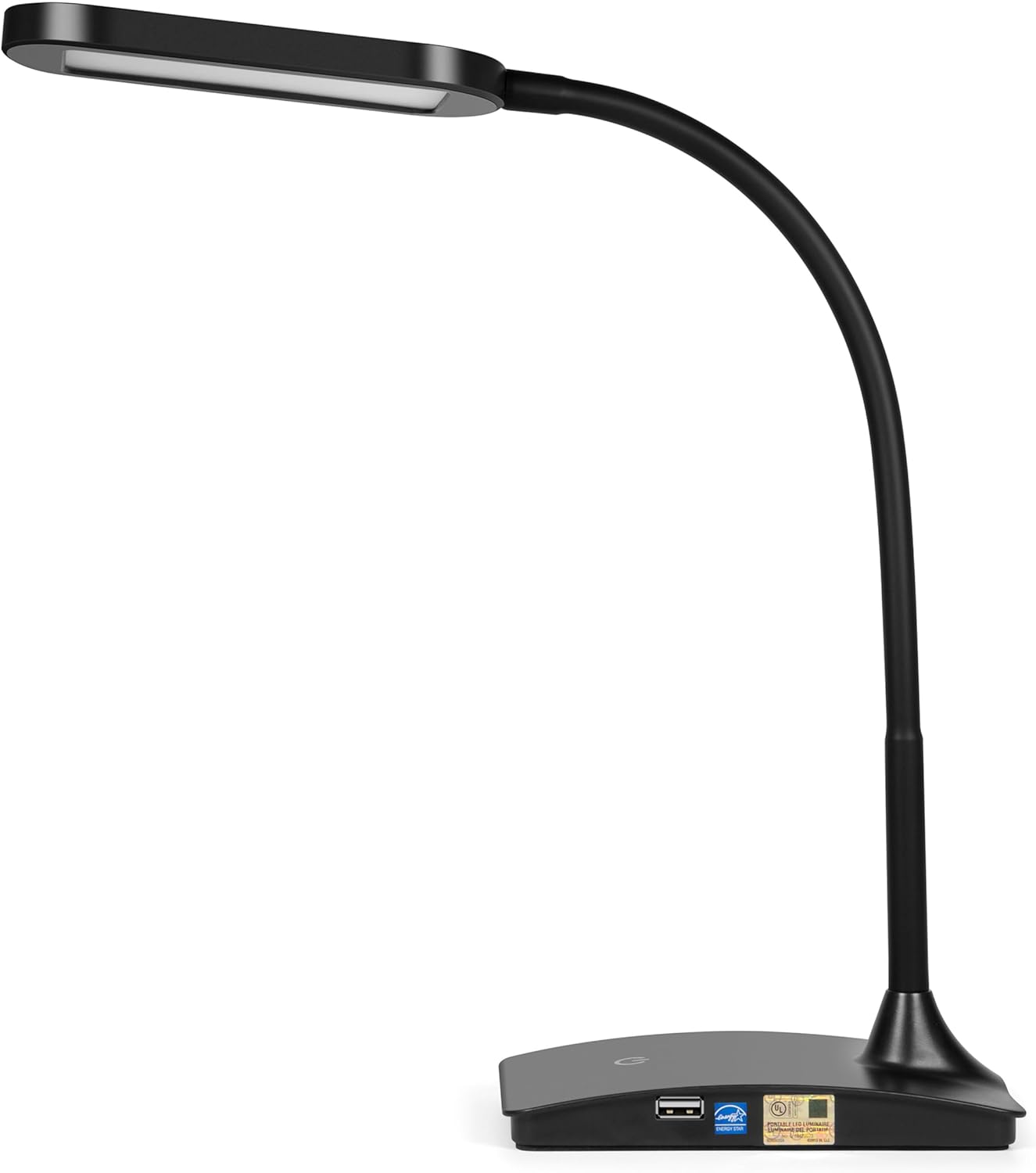 LED Desk Lamp — Gooseneck, USB Charging Port, Compact - Image 2