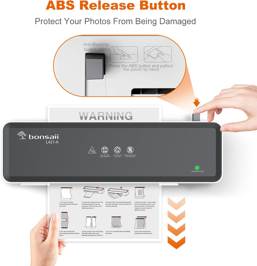 Laminator Machine — 9-Inch, Quick Warm-Up, 5 Pouches Included - Image 4