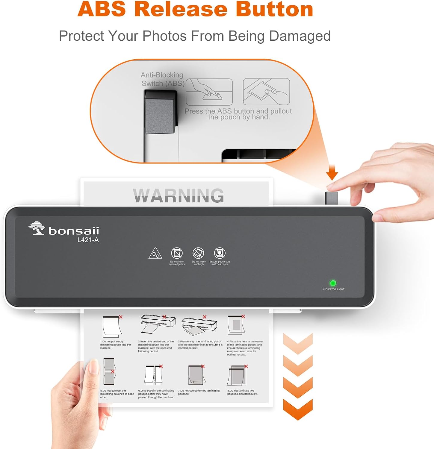 Laminator Machine — 9-Inch, Quick Warm-Up, 5 Pouches Included - Image 4