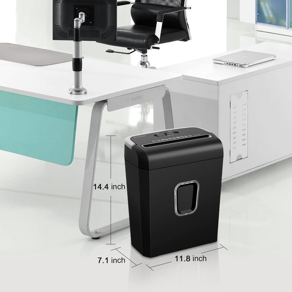 Paper Shredder — 8-Sheet Cross-Cut, P-4 Security, Compact - Image 6