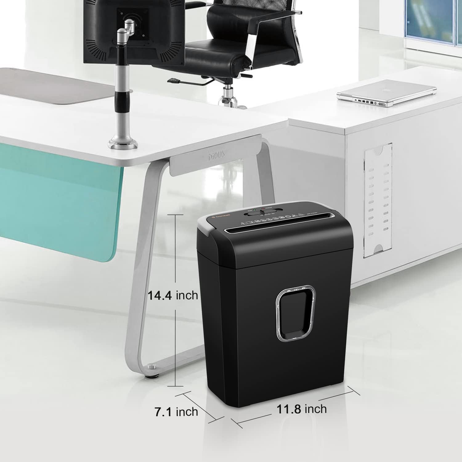 Paper Shredder — 8-Sheet Cross-Cut, P-4 Security, Compact - Image 6