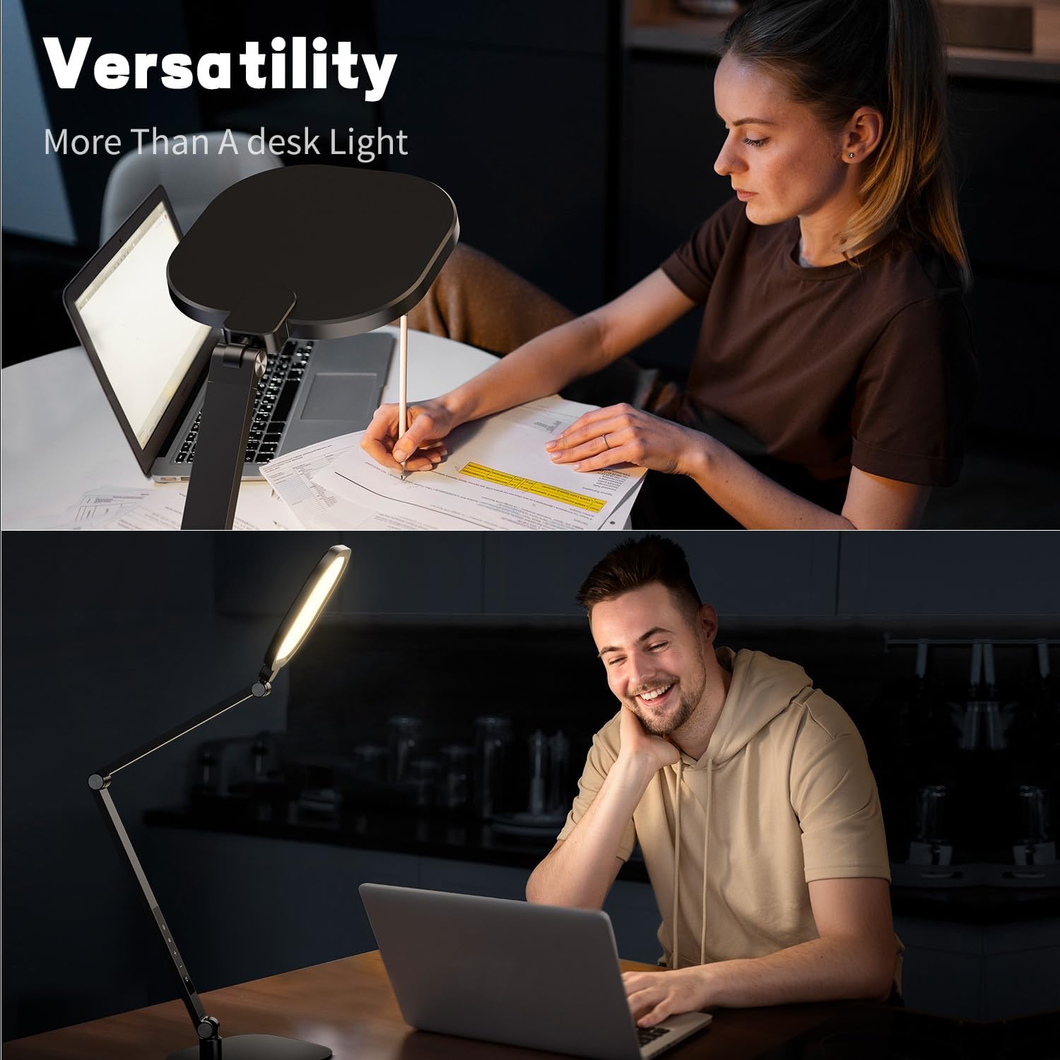 LED Desk Lamp — Swing Arm, Memory Function, Metal Build - Image 2