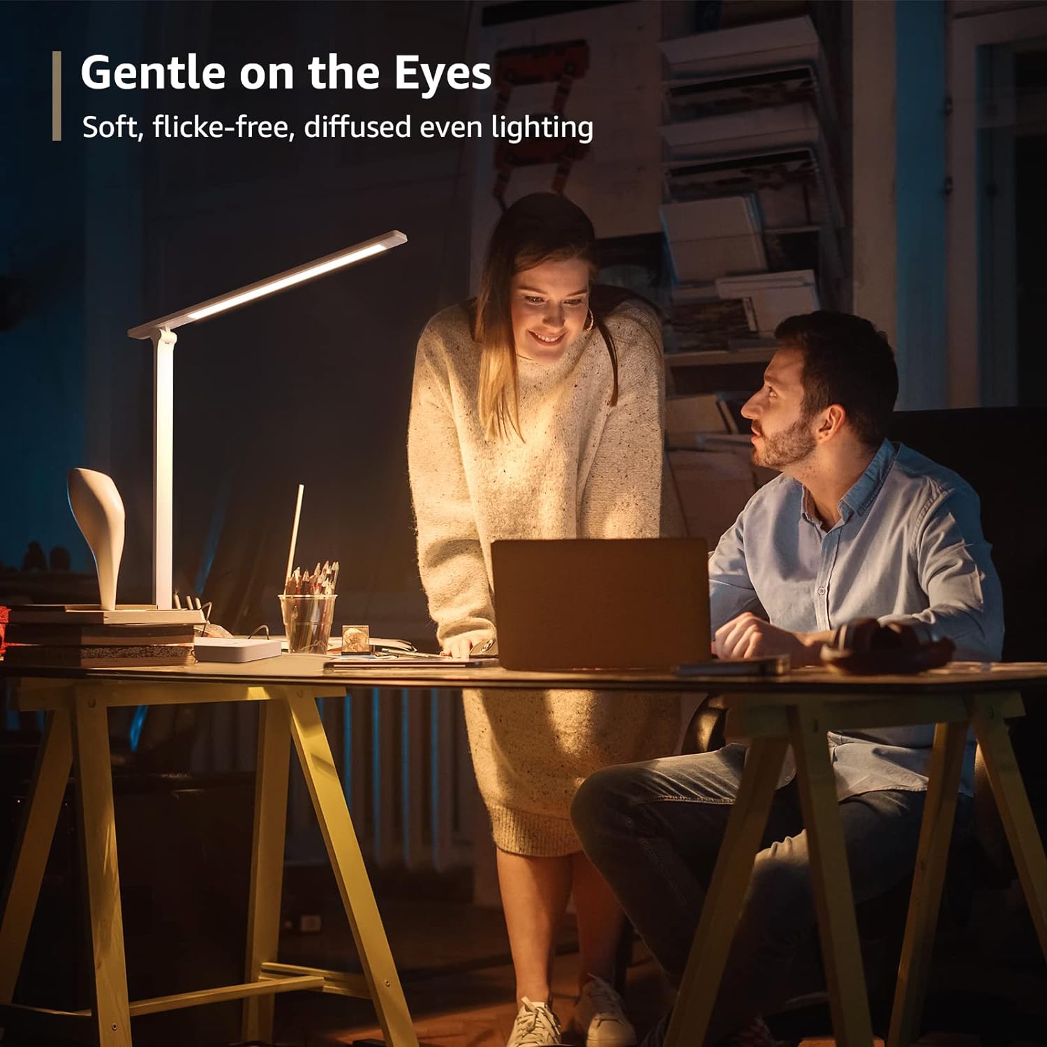 LED Desk Lamp — 5 Color Modes, Dimmable, Metal Design - Image 2