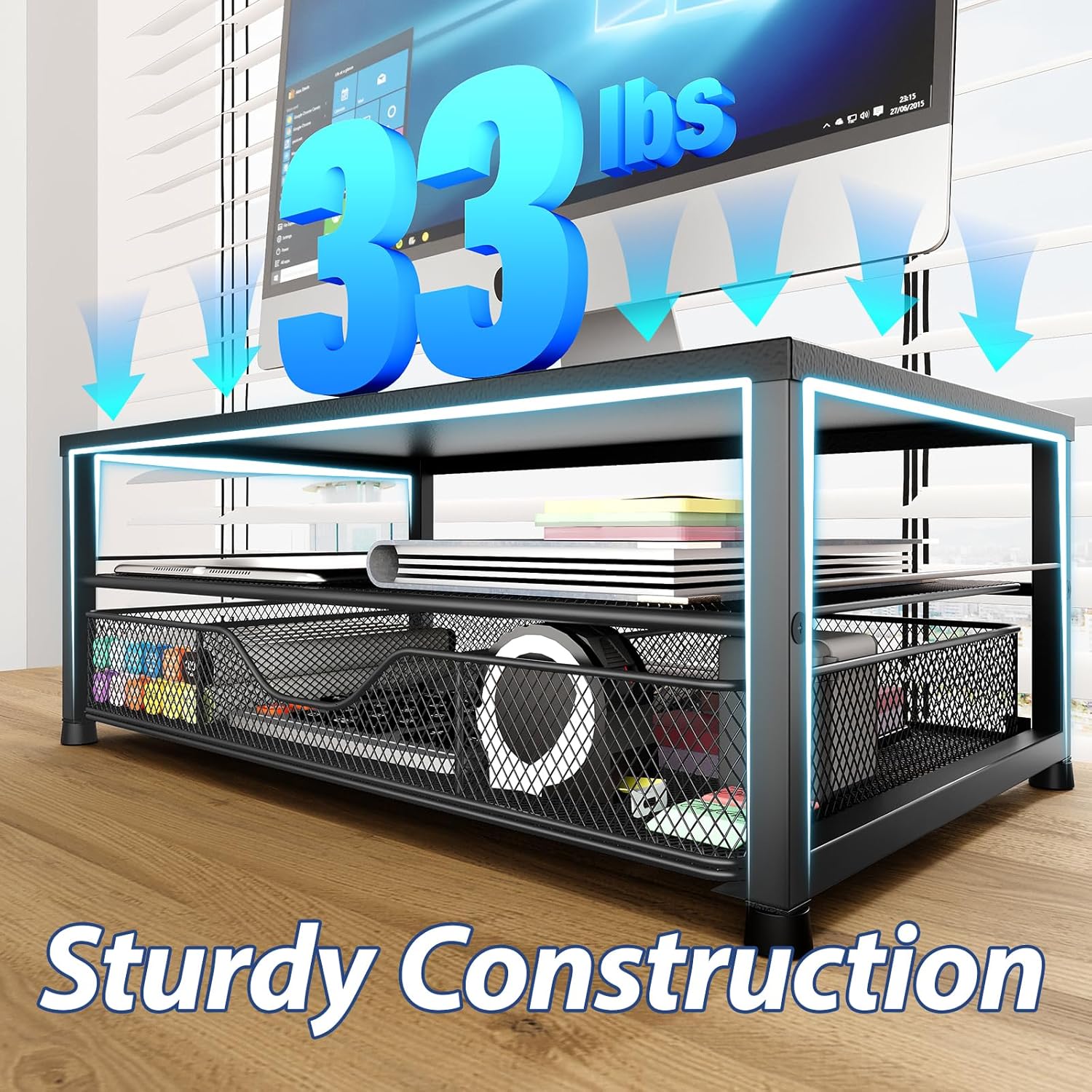 Desk Organizer — Multi-Compartment Desktop Accessories Holder - Image 5
