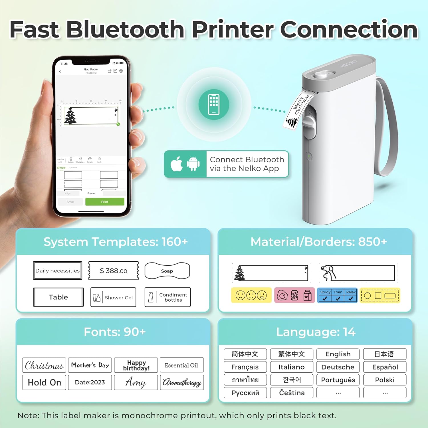 Label Maker — Bluetooth, Portable, Multiple Templates - Image 2