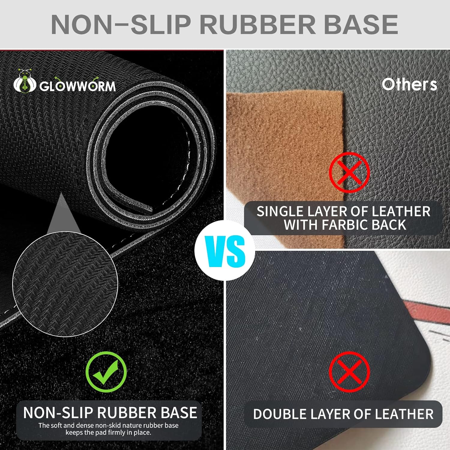 Oversized Desk Pad — PU Leather, Waterproof, Stitched Edges - Image 5