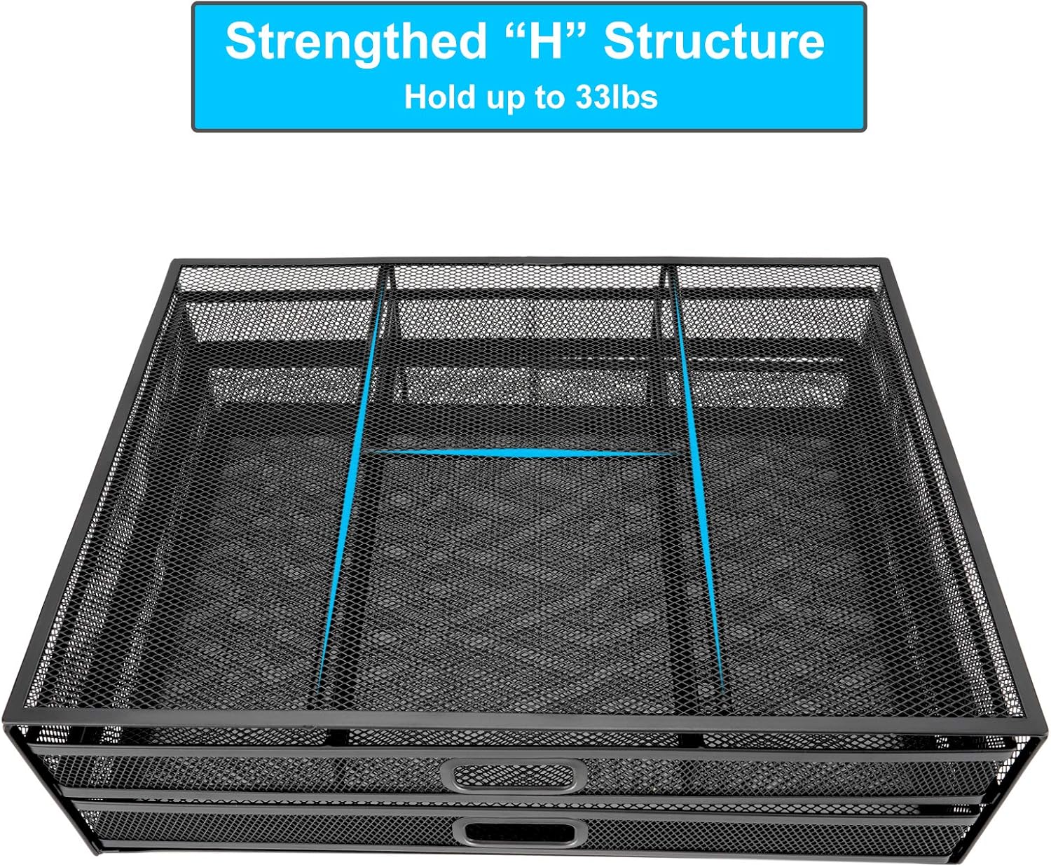 Monitor Stand Riser — Dual Pull-Out Storage Drawers - Image 4
