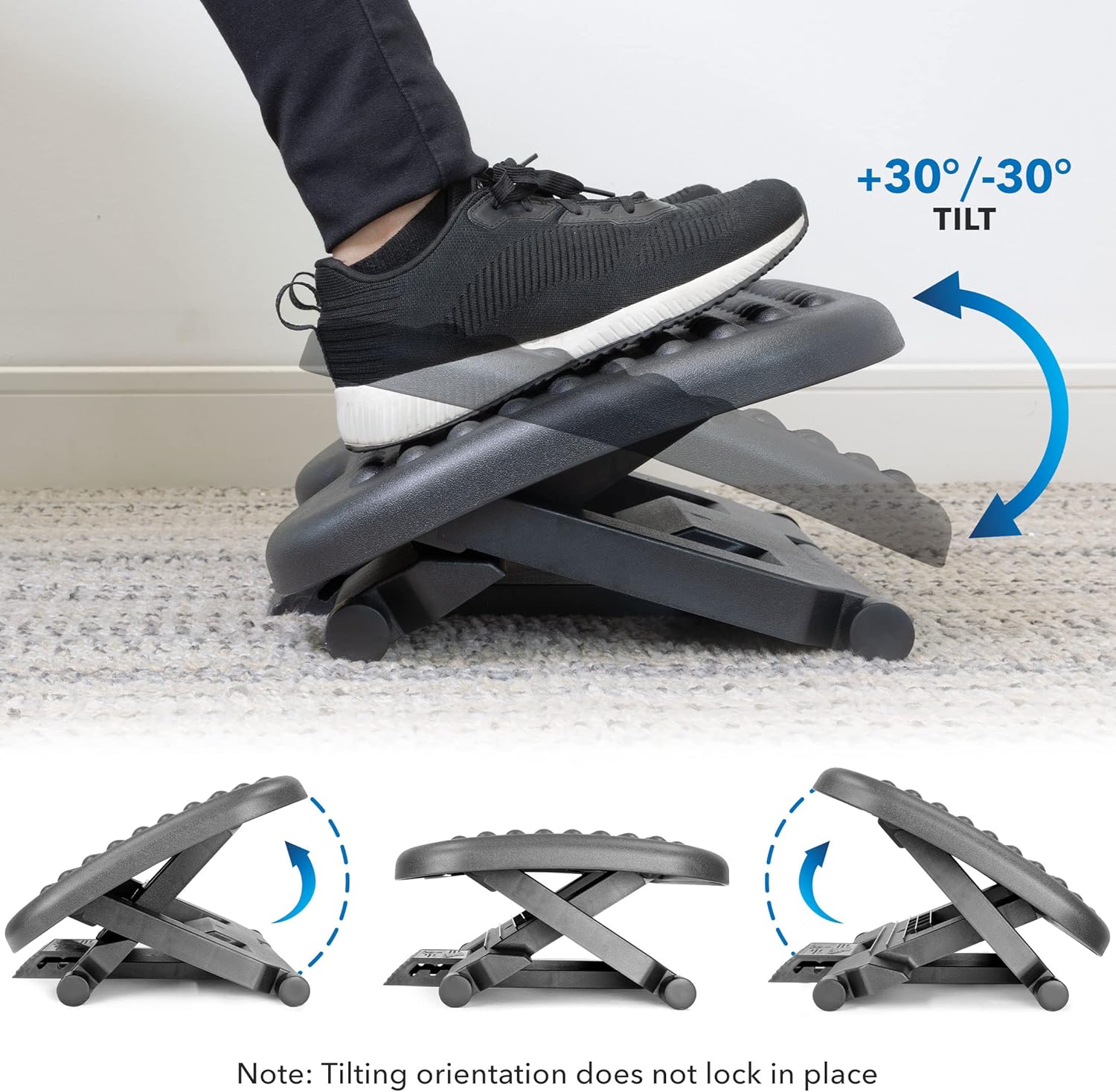 Ergonomic Under Desk Footrest — Adjustable Height, Tilt Angle - Image 6