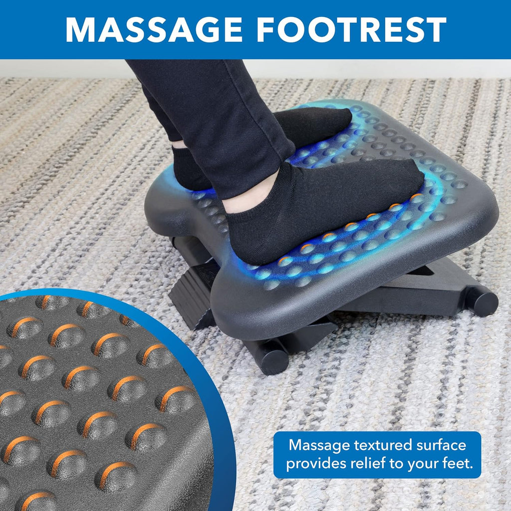 Ergonomic Under Desk Footrest — Adjustable Height, Tilt Angle - Image 5