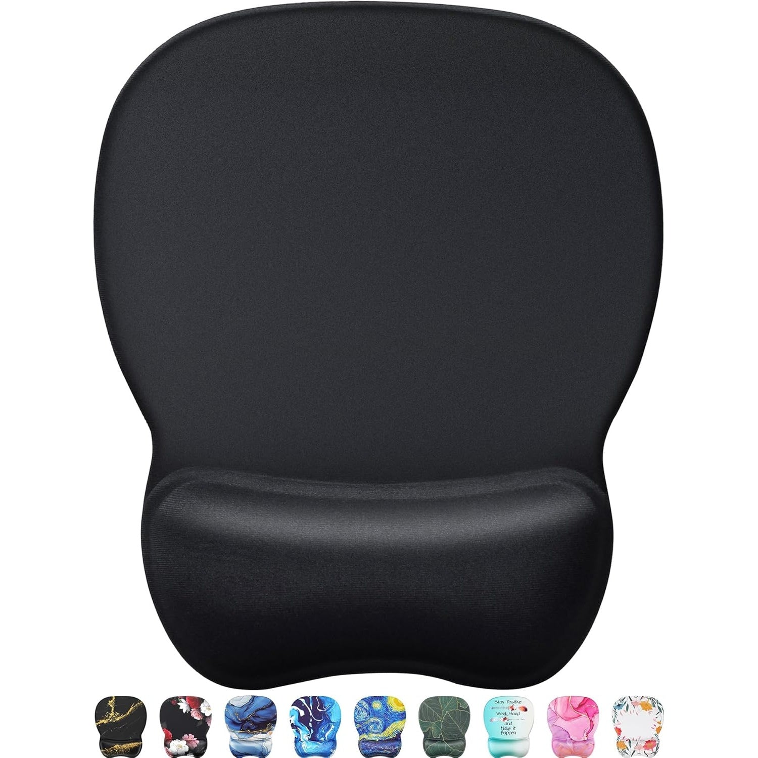 Ergonomic Mouse Pad — Gel Wrist Rest, Non-Slip Base