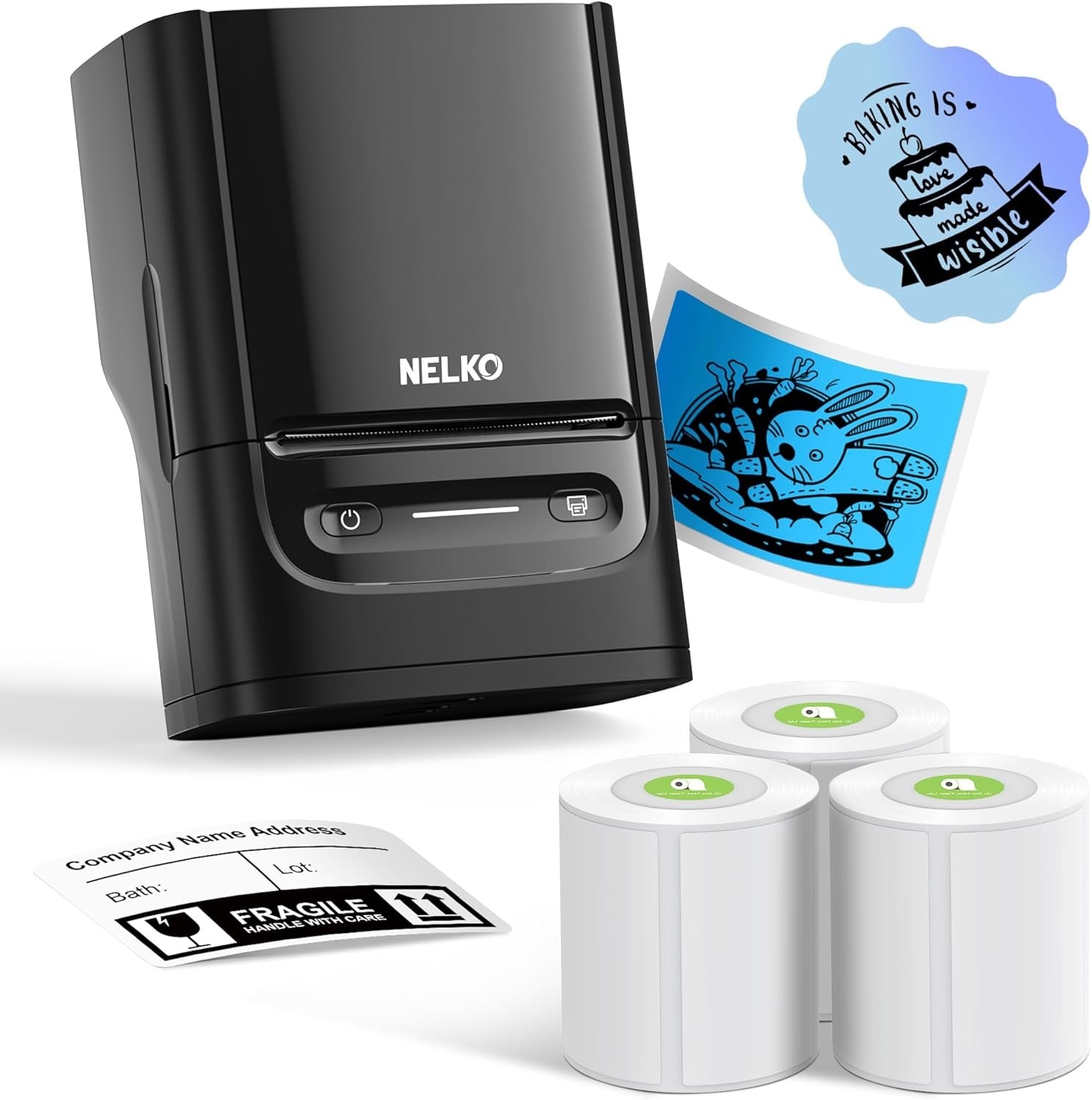 Label Printer — Bluetooth, 2-Inch Wide, Custom Labels